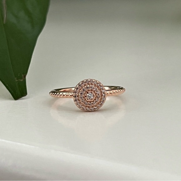 NWT Pandora Rose Gold Elegant Sparkle Ring, Size 4.5 - Picture 4 of 12
